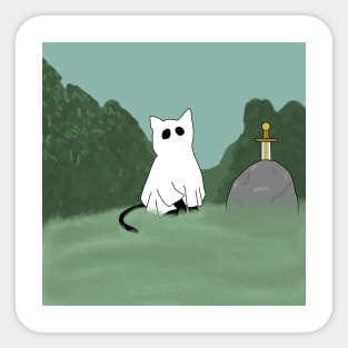 Excalibur Cat Sticker